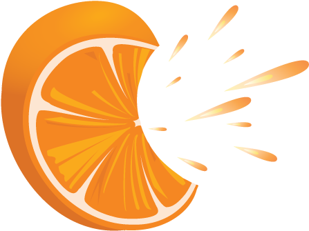 Orange Squirt - Circle (500x436)