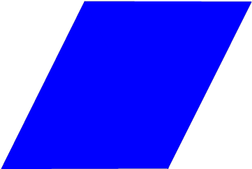Rhombus - Blue Parallelogram No Background (420x303)