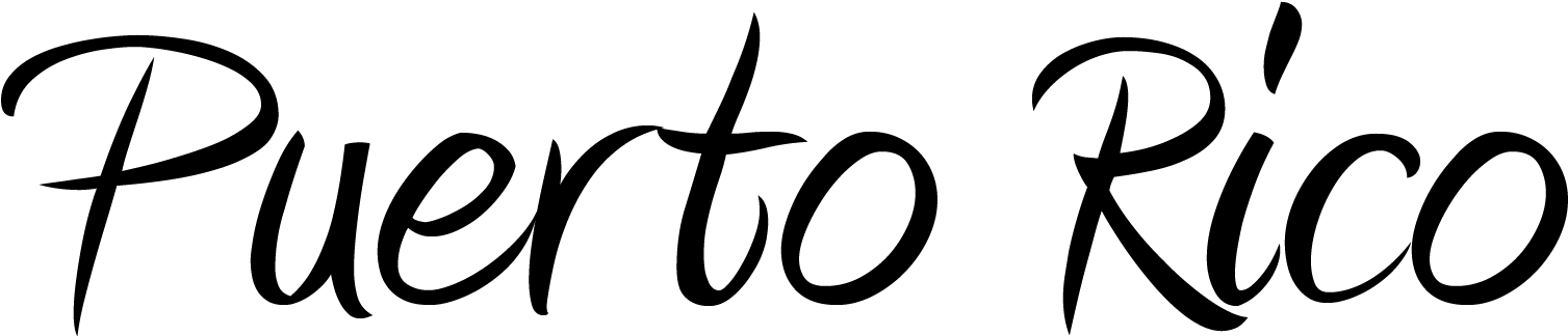 Puerto Pr Map - Calligraphy (1508x518)
