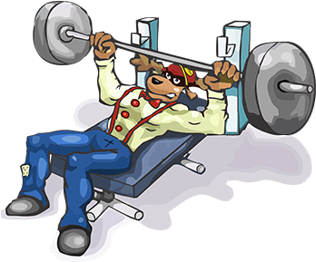 Exercise Bench Clipart Regularly - Powerlifting (350x350)