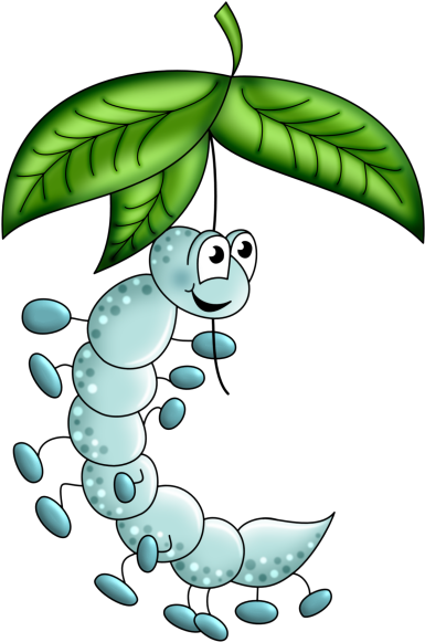 Bugs - Clipart Raupe (419x600)