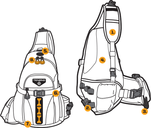 Archery-friendly Single Sling Design - Cartoon (520x441)
