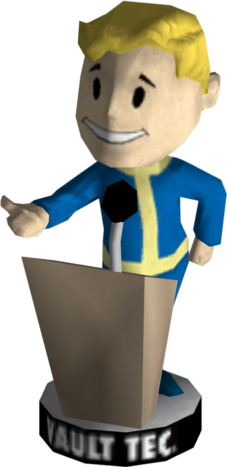 Speech Png - Vault Boy Bobblehead Luck (550x1000)