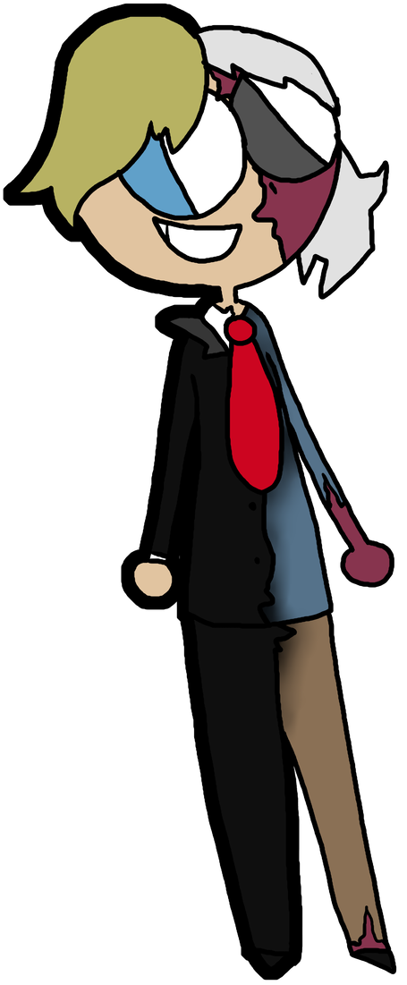 Two Face By Psy35 - Cartoon (662x1207)