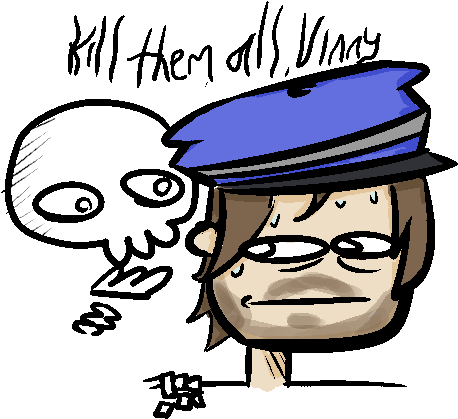 Two Faced Vinny - Cartoon (500x500)