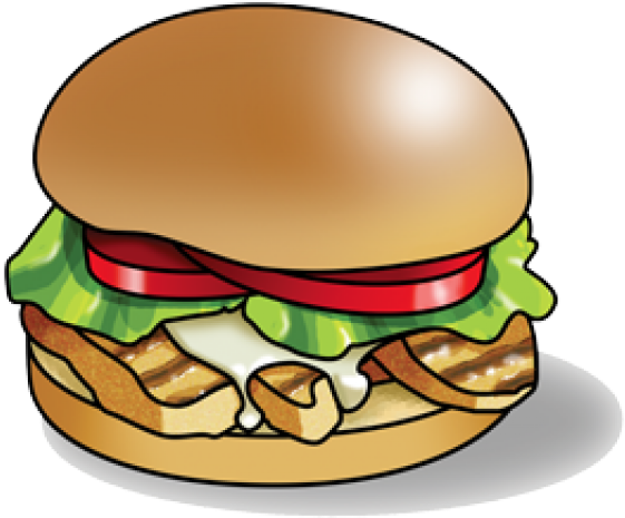 Veggie Burger Clipart Double Cheeseburger - Cheeseburger (640x480)