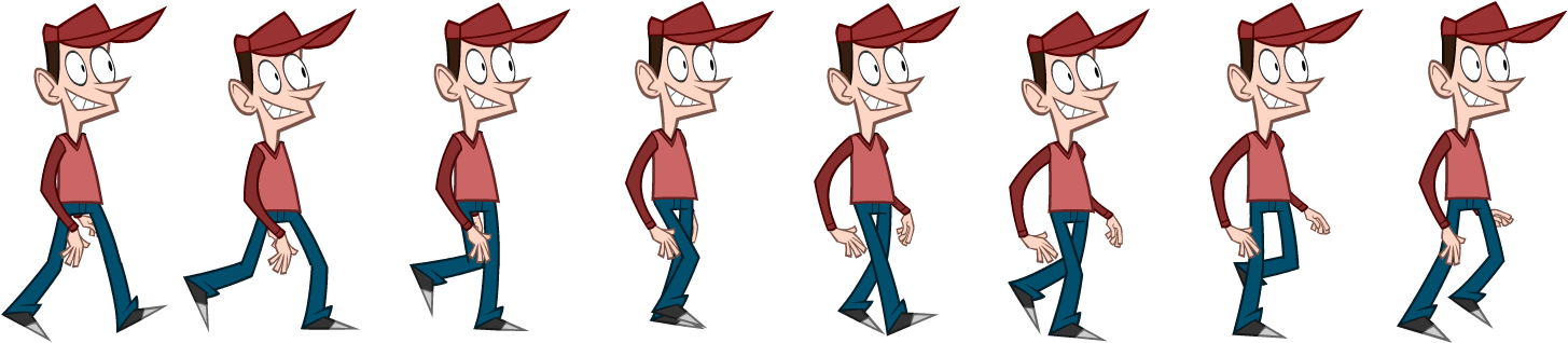 Sprite Clipart Walking - Css Animation Examples With Texture (1472x325)