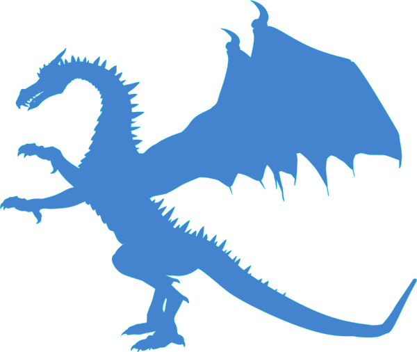 Dragon Silhouette Png (600x506)