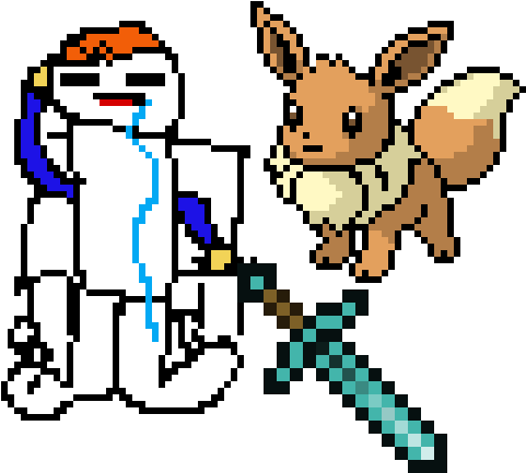 Random Image From User - Eevee Pokémon Pixel Art (600x600)