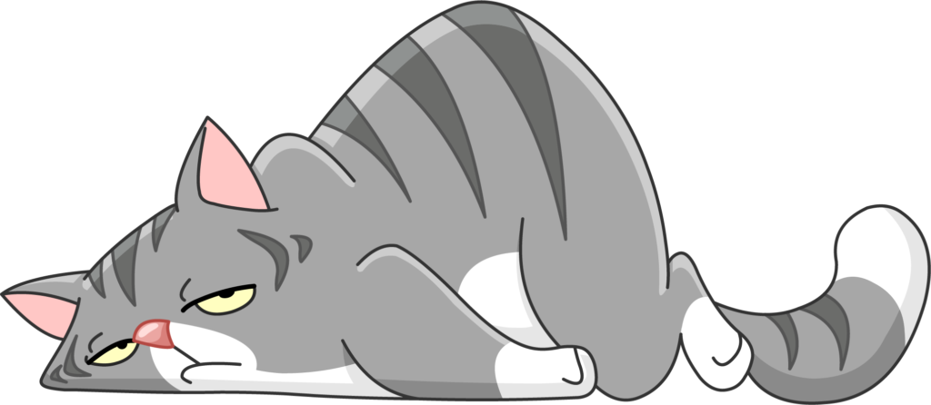 Tired Cat Vector (1024x446)