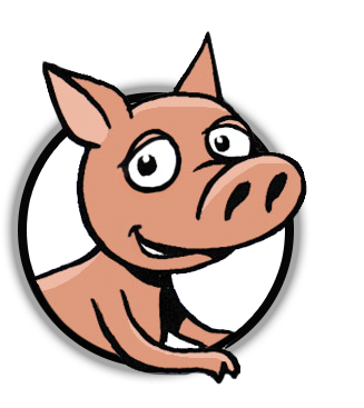 Water - Pig - Cartoon (380x420)