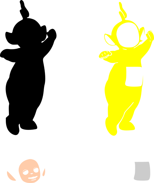 Teletubbie Silhouette (500x593)