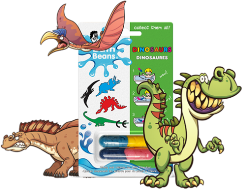 Dinosaur Bath Beans - Cartoon (500x500)