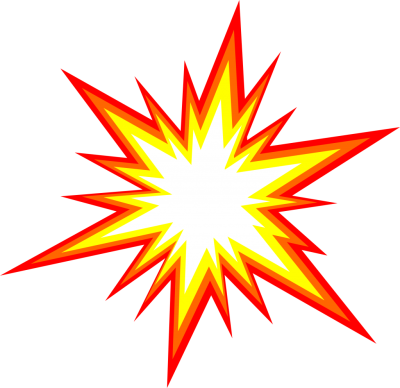 Starburst Explosion Vector - Explosion Transparent (400x388)
