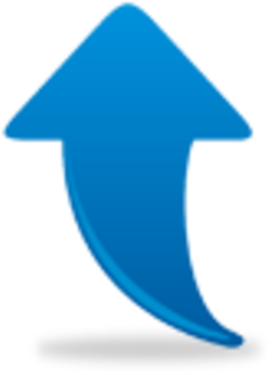 Blue Arrow Up Image - Crescent (600x600)