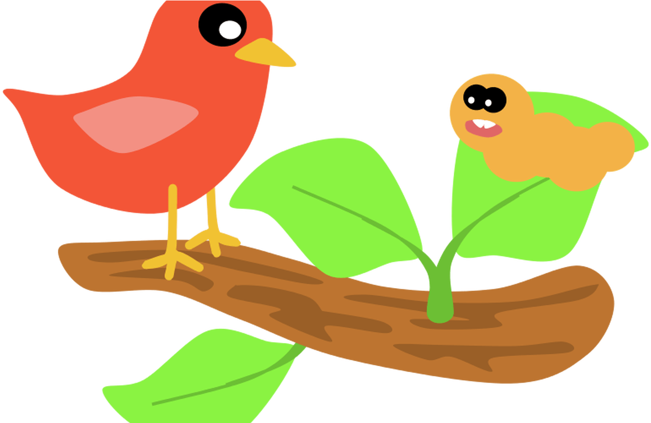 Bird Scene Scout - Clip Art (1368x855)