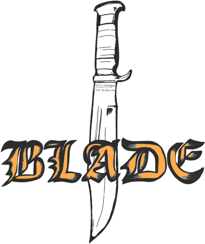 The Blade Fluro Orange - Calligraphy (512x724)