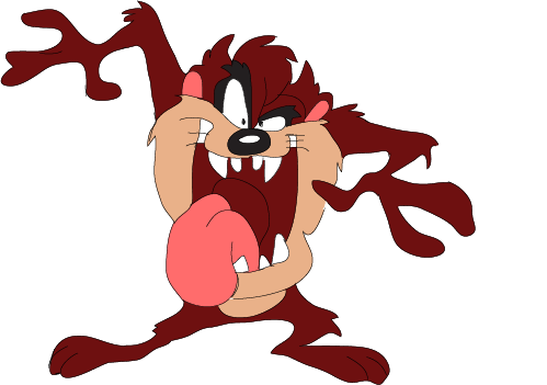 Extra Credit Cartoon Trace - Tasmanian Devil (499x351)