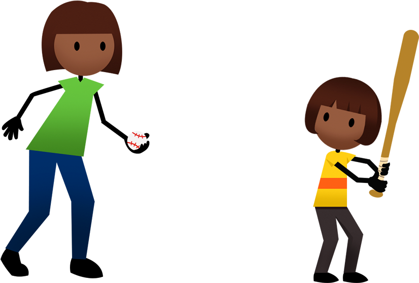 Baseball Batting - Cartoon (880x560)