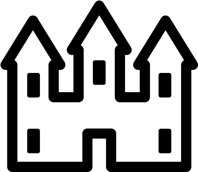 Castle Silhouette Vector - Icon (400x400)
