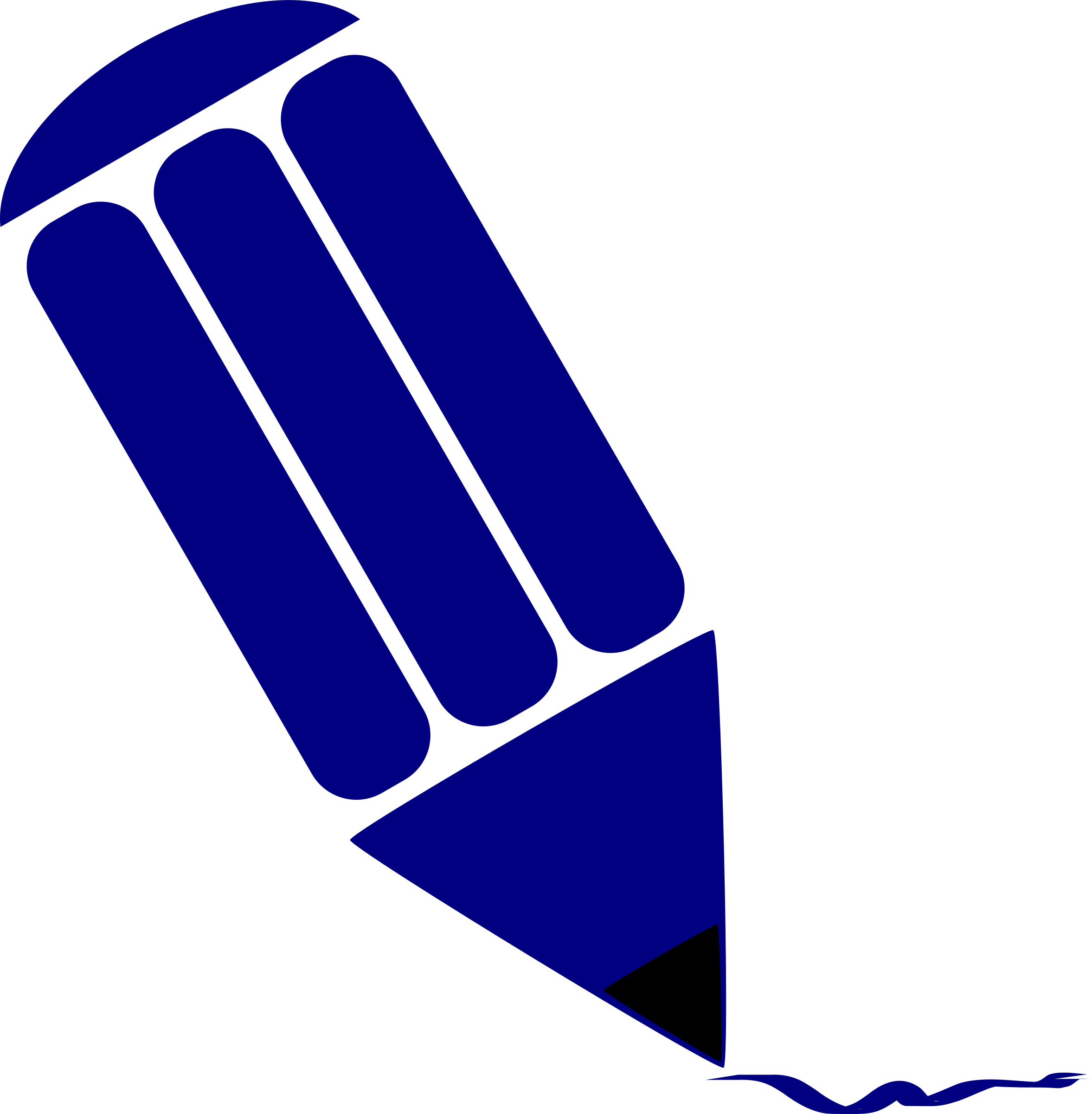 Blue Pen Clip Art (2354x2400)
