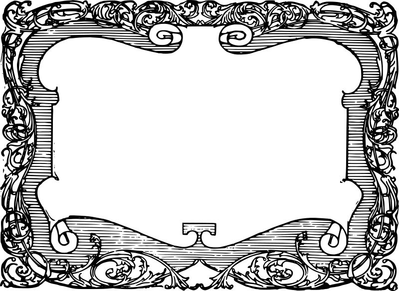 Free Funky Scroll Frame - Euclidean Vector (800x584)