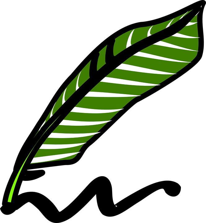 Feather Pencil Clip Art (665x720)
