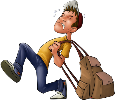 Backpackbricks - Carrying A Heavy Bag (400x367)