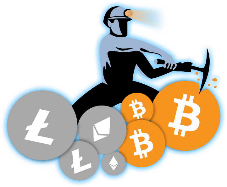 Coin - Bitcoin Mining Logo Png (722x597)