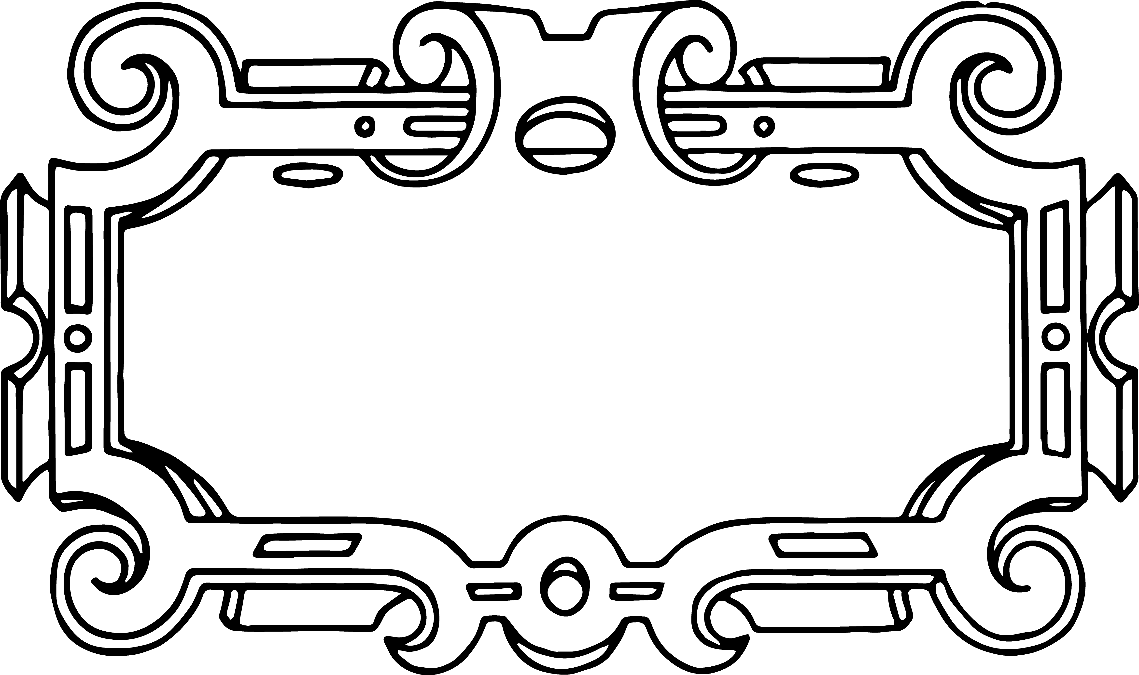 Free Vector Ornate Frame Border - Svg Frames And Borders (4637x2751)