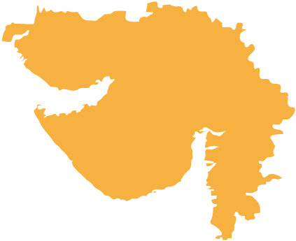 Retail Indian Power Bazaar - Gujarat Map Vector Free (810x392)