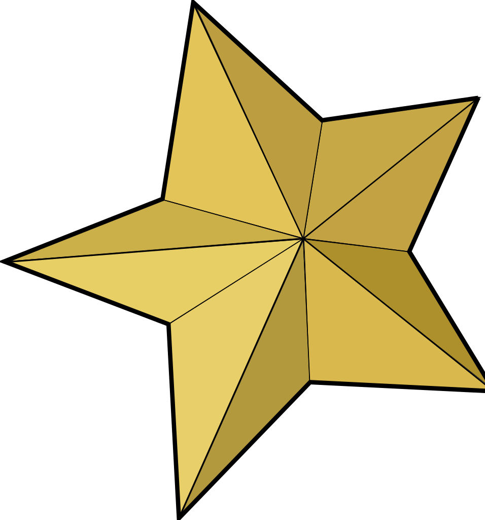 Twinkle Stars Clip Art - Triangle (956x1024)