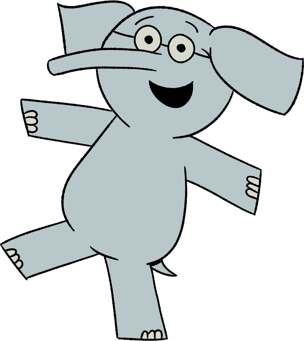 Pigeon Clipart Mo Willems Let's Read - Elephant And Piggie Gerald (1062x1191)