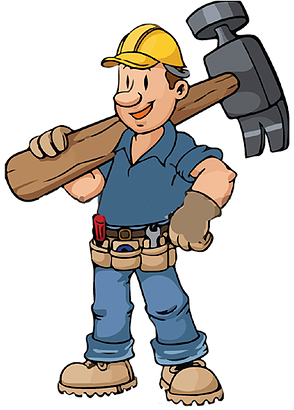 Call Or Text Now - Cartoon Construction Worker (294x410)