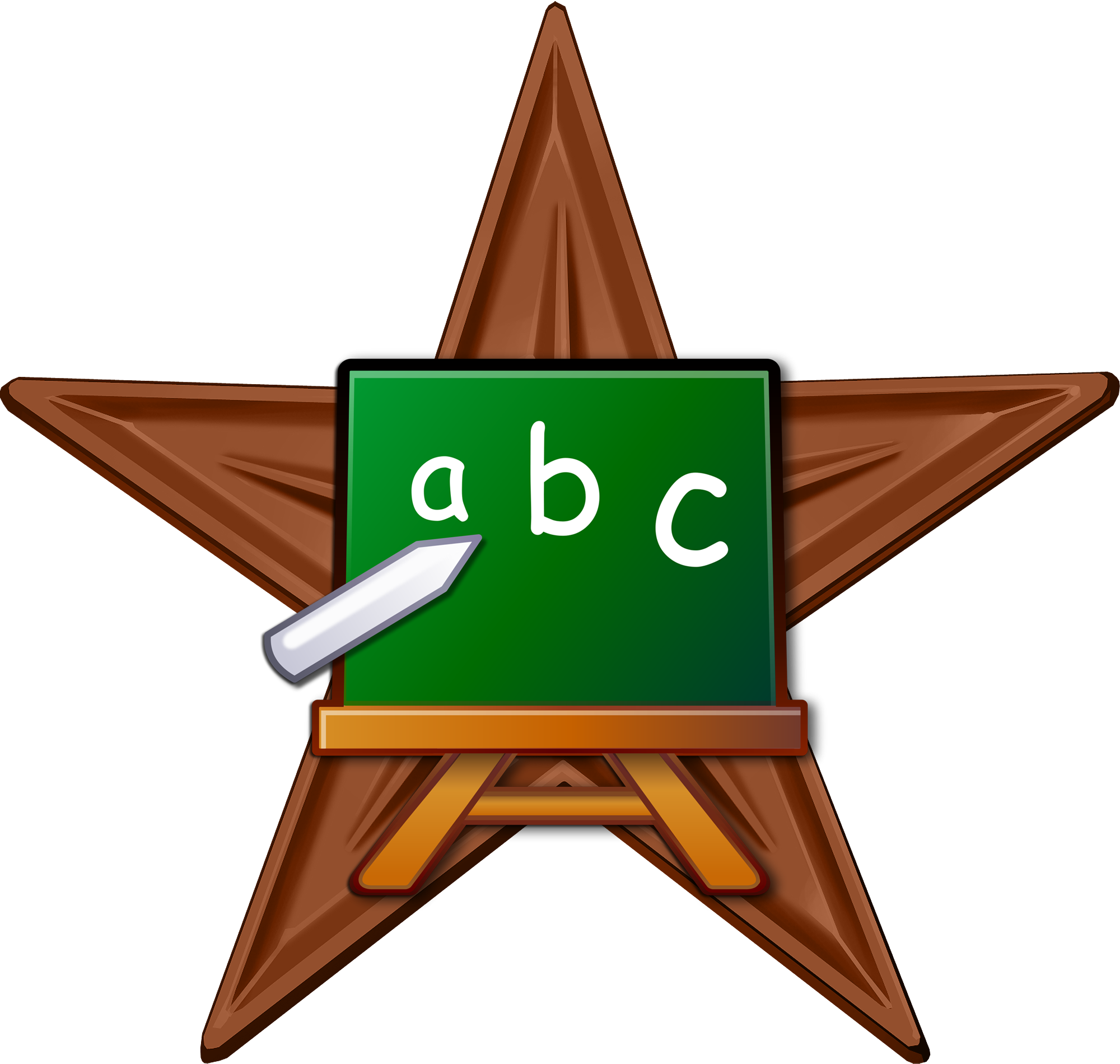 Helping New Users Barnstar Hires - School Icon (2000x1900)