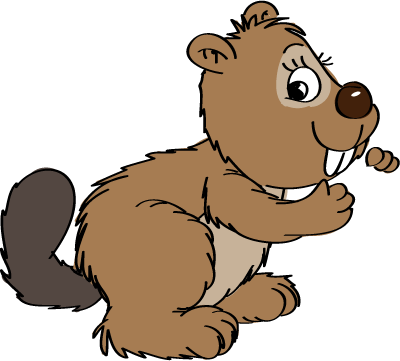 Oh No, It's A Beaver - Cartoon (400x361)