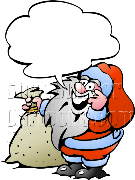 Santa Thinking Talking Mascot Logo - Thinking Santa (600x600)
