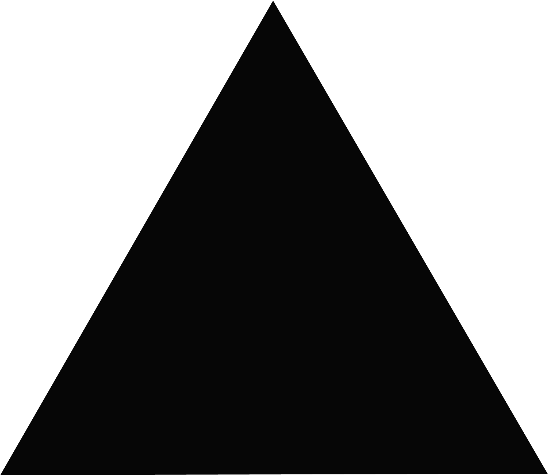 Solid Line Clip Art - Triangle Icon Png (2417x2417)