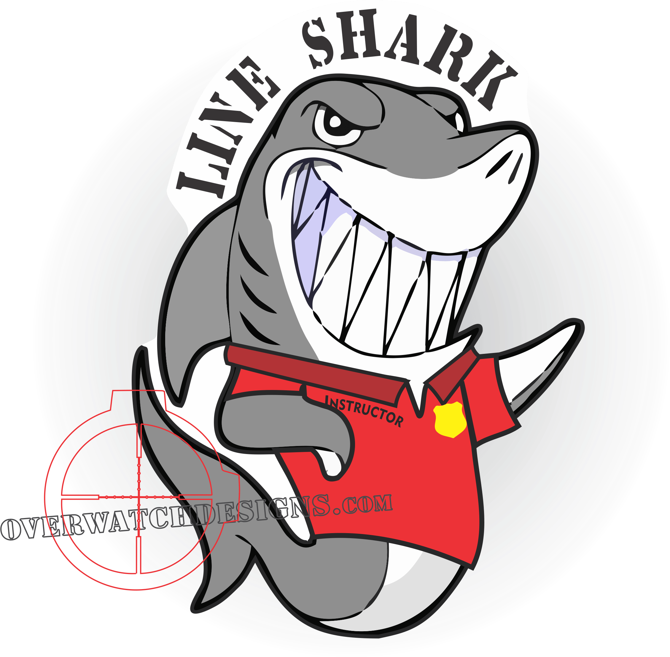 Line Shark - Cartoon (2401x2393)