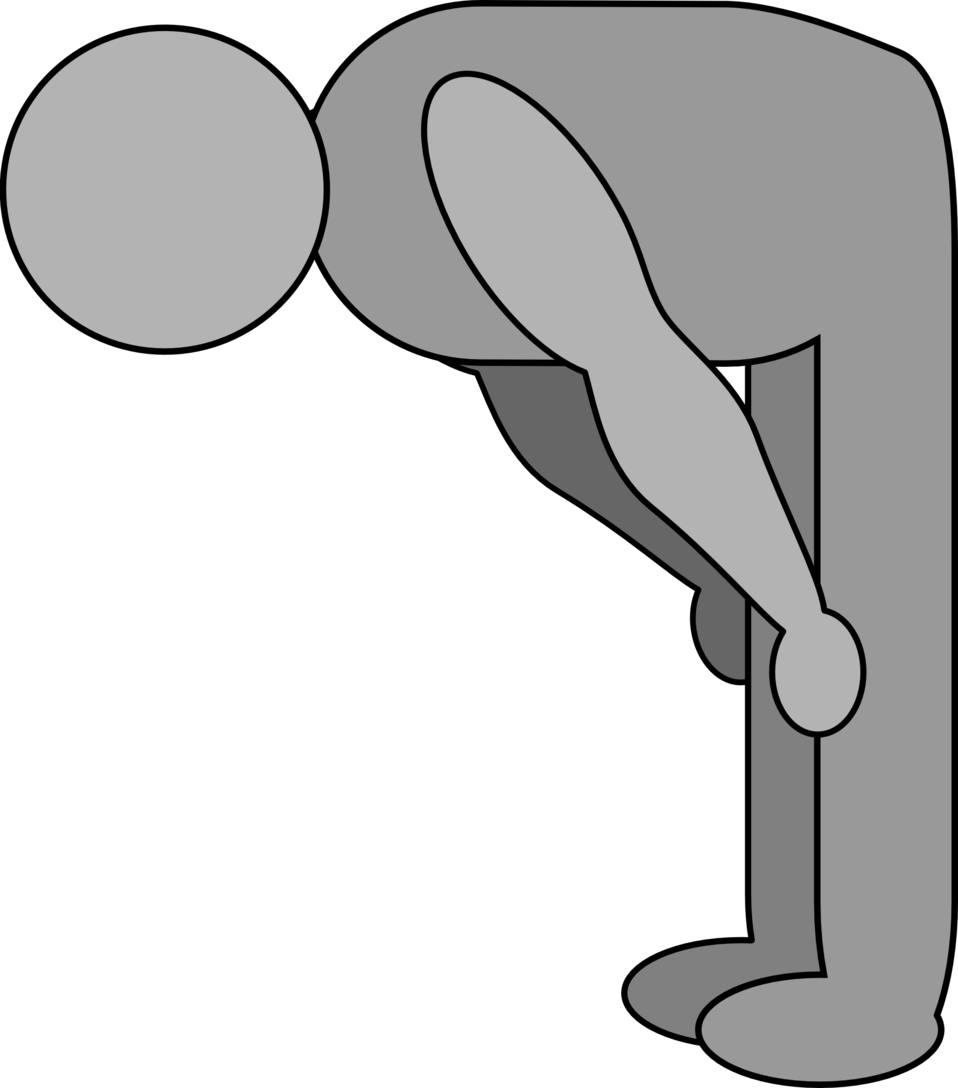 Shaded Bowing Figure - Bowing Figure (958x1088)