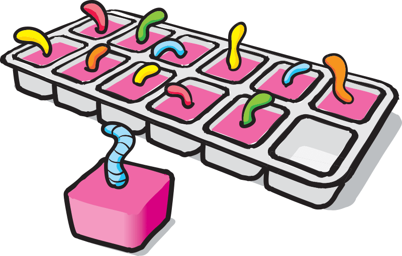 Sour Worm Ice Cubes - Sour Worm Ice Cubes (800x511)