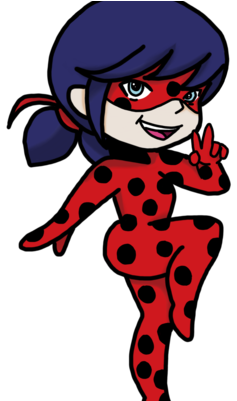 Ladybug Sticker - Cartoon (400x400)