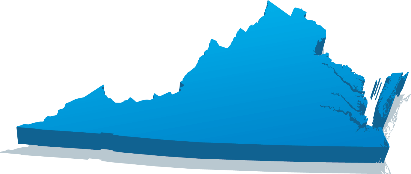 Virginia Map - Virginia Map Clip Art (1371x580)