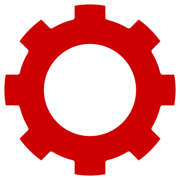 Imagination Movers Gears Clip Art - Black Cog Vector (600x600)