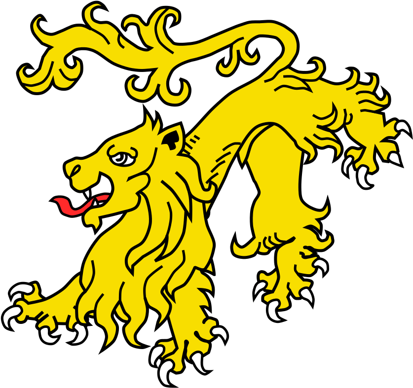 Heraldic Lion Badges - Cartoon (840x800)