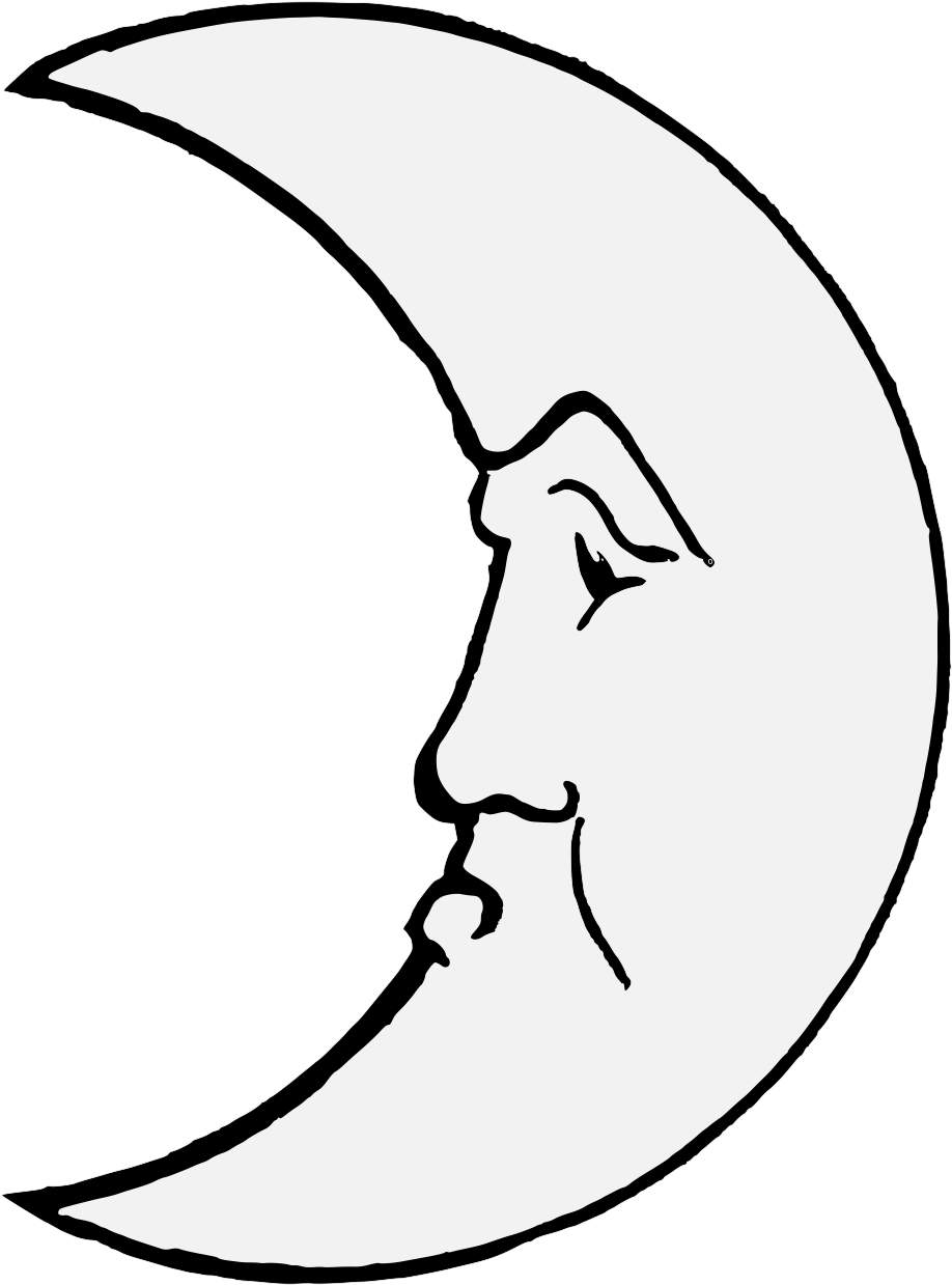 Moon, Increscent - Illustration (993x1274)