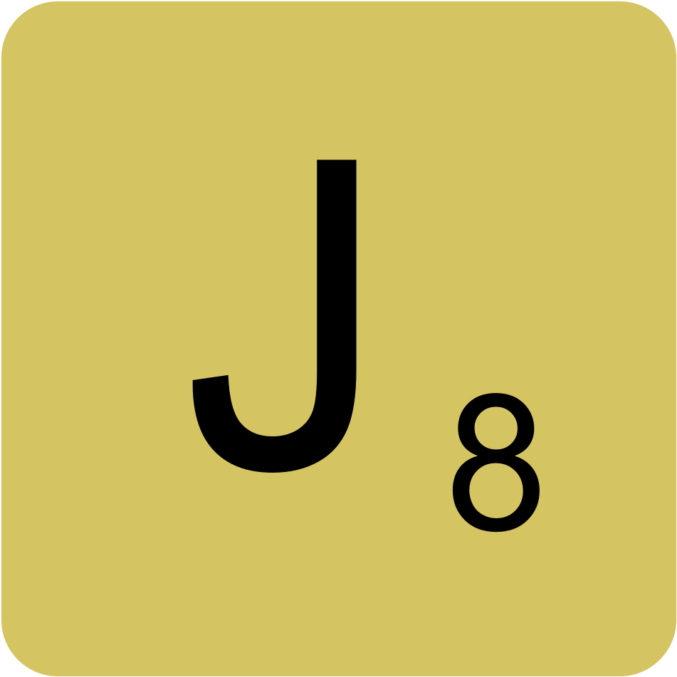 Scrabble Letter J - Scrabble J (1024x1024)