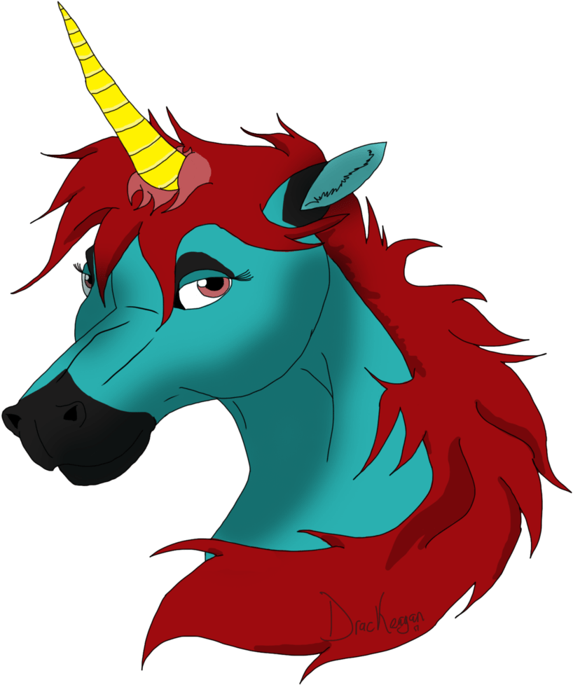 Unicorn Head Drawings - Cartoon (900x977)