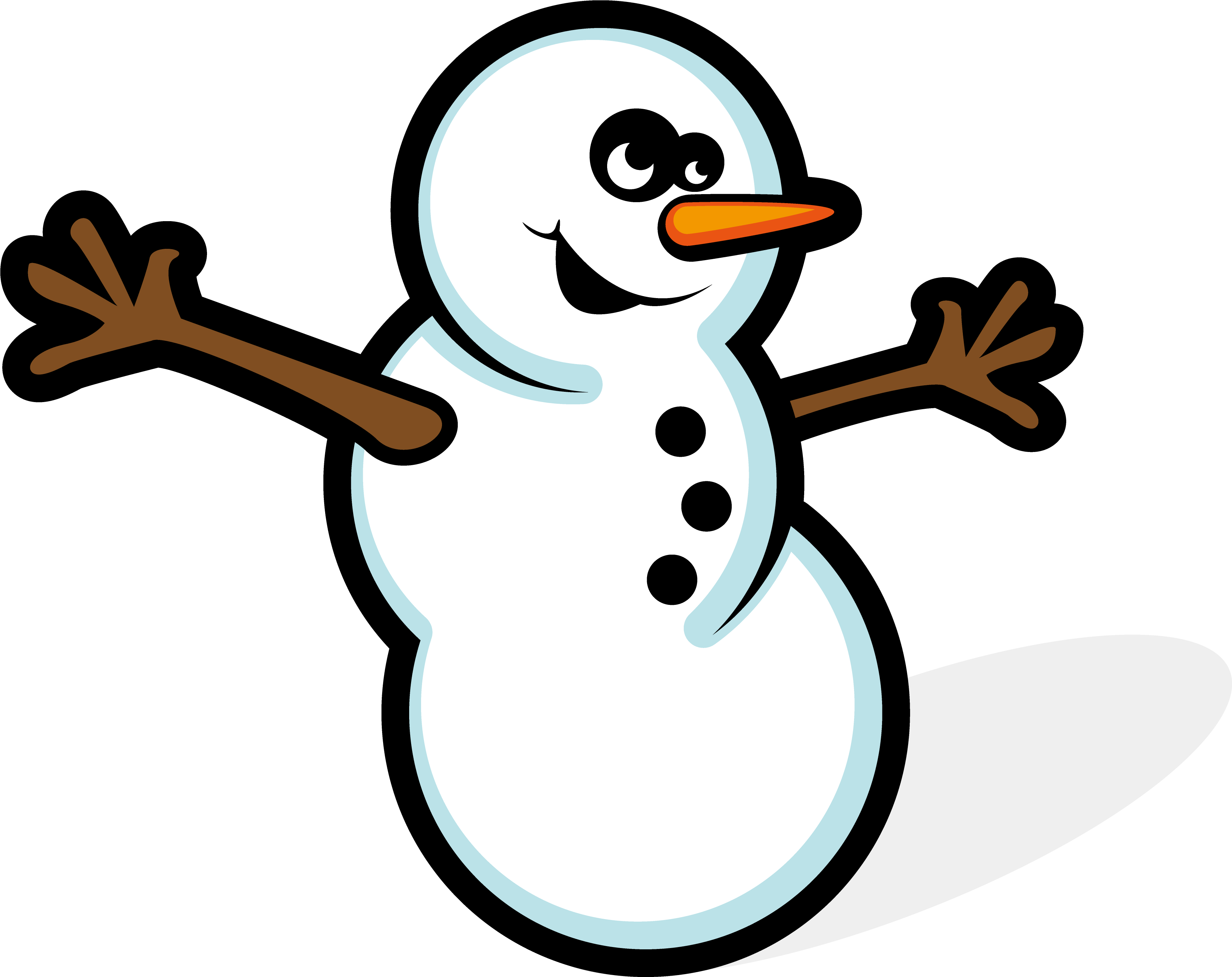 Snowman Vector (3840x3040)