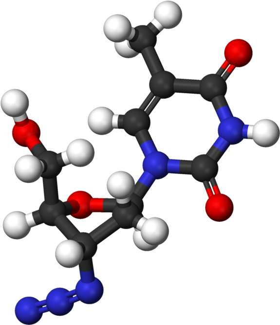 Zidovudine - Molecule (640x733)